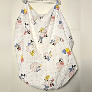 Vintage 80's Disney Baby Mickey Minnie Fitted Crib Sheet